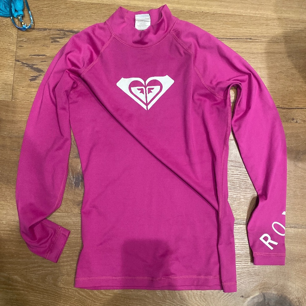 Pink Roxy rash guard women’s size 8